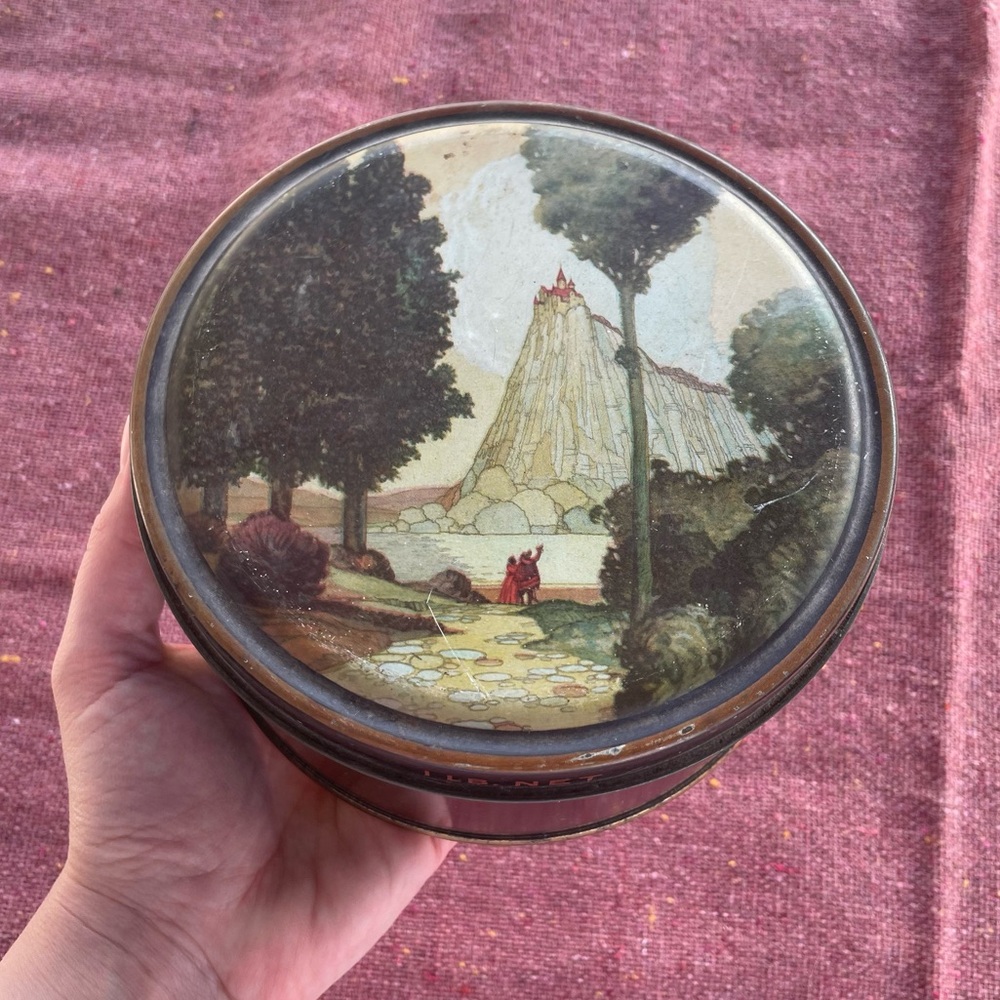 Vintage 20s 30s BeauteBox Canco Metal Tin Can